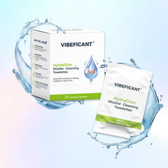 VIBEFICANT HydraGlow Micellar Cleansing Towelettes – Gentle Travel Gym Makeup Remover