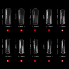 100pcs Reusable Nail Art Poly Acrylic Gel Dual Forms Nails Quick Extension Builder UV Gel Fake Tips Manicure  False Nails