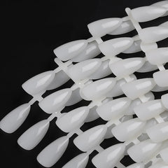 120pcs Almond Clear Natural Nail Color False Tipst Full Cover Fake Nail Tips