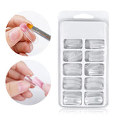 100pcs Reusable Nail Art Poly Acrylic Gel Dual Forms Nails Quick Extension Builder UV Gel Fake Tips Manicure False Nails