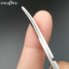 Professional 2PCS Stainless Steel Nail Scissors Manicure Scissors Eyebrow Nose Hair Nail Art Cuticle Curved Scissors Makeup Tool