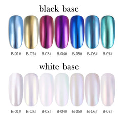 Chrome Pearl Shell Powder Nail Art Glitter Pigment Powder Shiny Long Lasting Manicure Nail Tip Decoration Gel Polish