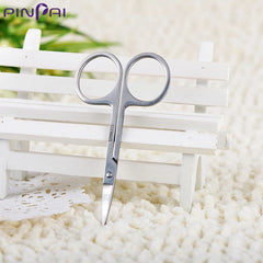 Professional 2PCS Stainless Steel Nail Scissors Manicure Scissors Eyebrow Nose Hair Nail Art Cuticle Curved Scissors Makeup Tool