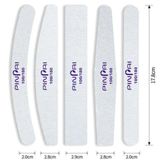 5Pcs/set 100/180 Grits Nail Files Manicure Pedicure Buffer Block Nail Art Tips UV Gel Polisher File Double Side Nail Tool