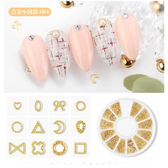 Mixed Styles 3D Nail Decoration Star Moon Metal Rivet Ongles Nail Art Decoration Accessories Charms Nails Alloy Jewelry Studs