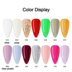 10ml Multi-Usages Nail Acrylic Powder Glitter for Nail Art Dipping Powder Nail Tip Extension Carving Adhesive Rhinestones