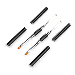Double end Poly Nail Gel Brush UV Gel Polish Brush Builder Acrylic Gel Nail Art Painting Pen Manicure Nail Tips Tool