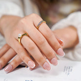 Vibeficant Glaze Pink Press on Nails Medium Square French Tip with Glitter Design