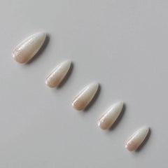 Vibeficant Progel Pastel Gradient Handmade Gel Press on Nails Medium Almond Glitter Design