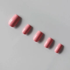 Vibeficant Progel Pink Handmade Gel Press on Nails Short Coffin