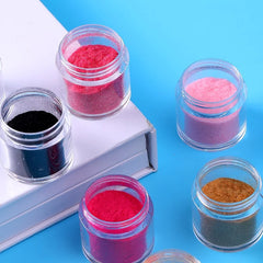 PinPai Fuzzy Flocking Velvet Powder Black White Red Nail Glitter Powder Nail Art Glitter Pigment Manicure Powder UV Gel