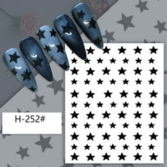 Airbrush Stencil For Nails Heart Butterfly Bear Stars Love Heart Hollow Nail Sticker Airbrush Templates French Manicure Tips