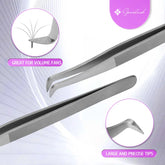 Genielash AS09 eyelash extension tweezers professional volume individual eyelashes tweezers stainless steel lash tweezers
