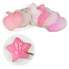 Wholesale Round Resin Agate Stone Nail Color Palette Gel Polish Pallet Mixing Paint Plate Manicure For Nails Art Display