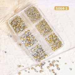 1000PCS SS4-SS20 White Pink Gems Diamond Nail Charms Decorations Rhinestones Crystal Strass Nail Art Decoration Accessories
