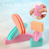 20PCS 100/180 Double-side Mini Nail File Blocks Colorful Sponge Nail Sanding Buffer Nail File Polisher Nail Art Polishing Tools