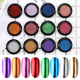 1Box Nail Mirror Glitter Powder Metallic Colorful Metal Effect Nail Glitter Gold Nail Art UV Gel Polish Chrome