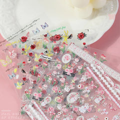Butterfly Nail Art Sticker With Adhesive Nail Glitter Sticker Decorations Decals Home DIY Nail Tips Decorated Tools