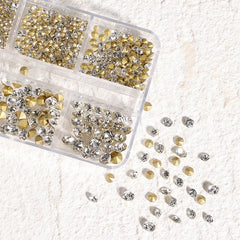 1000PCS SS4-SS20 White Pink Gems Diamond Nail Charms Decorations Rhinestones Crystal Strass Nail Art Decoration Accessories