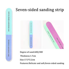 6pcs Nail Files 200\240 Nail Sanding Buffer Professional Nail Files UV Gel Polisher File Manicure Pedicure Set Nail Art Tools