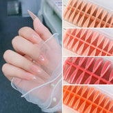 240PCS Pink Long Coffin False Nail Art Tips Full Cover Artificial Fake Nails Tips Acrylic UV Gel Nail Polish Manicure