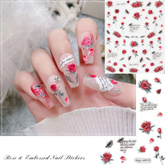 Butterfly Nail Art Sticker With Adhesive Nail Glitter Sticker Decorations Decals Home DIY Nail Tips Decorated Tools