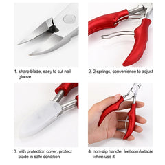 Ingrown Nail Clippers Toenail Cutter 3CR13 Stainless Steel Pedicure Tools Thick Toe Nail Correction Deep Into Nail Grooves