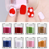 PinPai Fuzzy Flocking Velvet Powder Black White Red Nail Glitter Powder Nail Art Glitter Pigment Manicure Powder UV Gel
