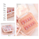 Transparent False Nails Press On Gift Case Flip Jewelry Decorations Storage Case Fake Nails Tips Container Packing Tools