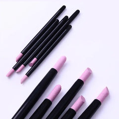 5Pcs Portable Quartz Grinding Pen Nail Cuticle scissors Dead Skin Remover Nail Polish Manicure Stick Nail FilesTools Kit