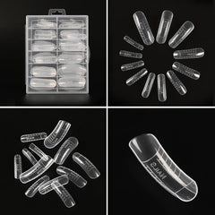 120pcs Dual Forms Nails Poly Building Gel Mold Nail Form Extension Builder UV Gel Fake Nail Tips Manicure Mold False Tips Tool
