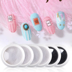 Nail Art Shinning  Silver Nail  Glitter Powder White UV Gel Polish Chrome Pigment  Nails Art Decoration