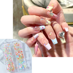 mixed sizes 3D Nail Art Rhinestones Flat Bottom Protein Diamond Gems Crystal Nail DIY Strass Decoration Accessories