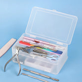 2 Floors Big Space Plastics Nail Art Storage Box Tools Nail Decorations File Brush Cutter Storage Empty Case Manicure Container