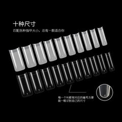 100PCS Almond Fake Nails Long Coffin Ballerina False Nails Full Cover Artificial French Nail Tips For Extension Tools