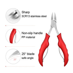 Ingrown Nail Clippers Toenail Cutter 3CR13 Stainless Steel Pedicure Tools Thick Toe Nail Correction Deep Into Nail Grooves