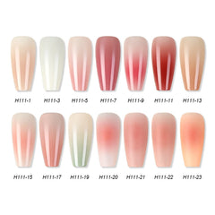 30pcs S M L Size Press On Nails Blooming Ombre Handmade Fake Nails Long Coffin False Artificial Nail Tips home DIY