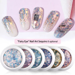 Nail Art Sequins Mixed Glitter Set Holographic Mirror Hexagon Sequin Flakes Nails Art Decorations Manicure Decorations