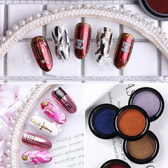 1Box  Nail Mirror Glitter Powder Metallic Colorful Metal Effect Nail Glitter Gold Nail Art UV Gel Polish Chrome