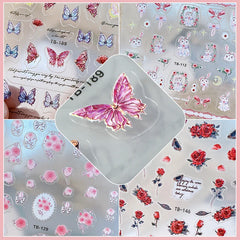 Butterfly Nail Art Sticker With Adhesive Nail Glitter Sticker Decorations Decals Home DIY Nail Tips Decorated Tools