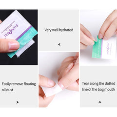 Individual Packed Nail Wipes Cleaner Nail Art Soak Off Nail Cleanser Wrap For Manicure Gel Polish Remover Nail UV Wipes