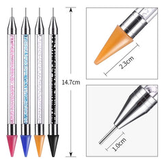 Crayon Metal Head Nail Acrylic Dotting Pen Rhinestones Crystal Diamond Studs Picker Wax Pencil Acrylic Beads Handle Tool