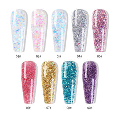 15ml Glitter Poly Nail Gel UV LED Builder Acrylic Gel Kit for Nail Art Poly Extension Gel Set Nail Polygels Kit Tools