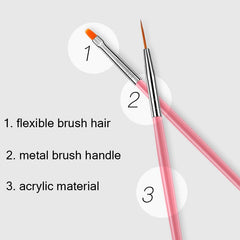15PCS Nail Brushes Builder Gel Polish Painting Liner Nail Art Draw Print Brushes Set Manicure DIY Dotting Point Tool Kits