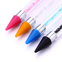 Crayon Metal Head Nail Acrylic Dotting Pen Rhinestones Crystal Diamond Studs Picker Wax Pencil Acrylic Beads Handle Tool