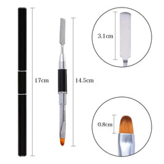 Double end Poly Nail Gel Brush UV Gel Polish Brush Builder Acrylic Gel Nail Art Painting Pen Manicure Nail Tips Tool