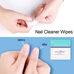 Individual Packed Nail Wipes Cleaner Nail Art Soak Off Nail Cleanser Wrap For Manicure Gel Polish Remover Nail UV Wipes