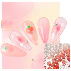 90PCS Color Changing Nail Art Decoration Rhinestone Heart Flower Diamond Jewelr Nail Tips Decorations Accessories DIY Tools