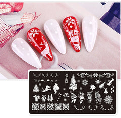 12*6cm Nail Art Templates Stamping Plate Design Flower Animal Glass  Lace Stamp Templates  Sticker