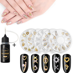 Fast Dry Nail Glue & Rhinestone Kit Adhesive False Nails Extension Glue Stick Soak Off UV LED Nail Art Gel Fast shipping